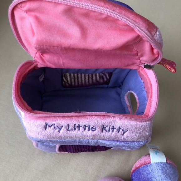 My Little Kitty Gund Zip Up Carrying Case with White Cat Dish and Ball Fabric - Picture 5 of 14
